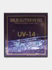 Фиолетовый uv/led, твердый блестящий гель-глиттер, для дизайна ногтей, гель-лак для ногтей