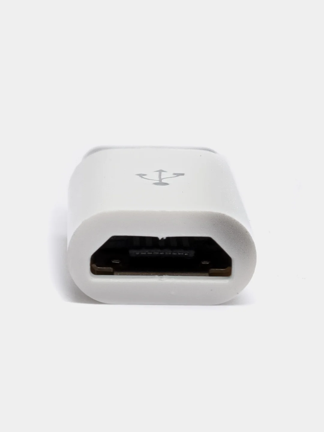 Белый переходник Micro-USB to Type-C OTG 2.0А Оригинал