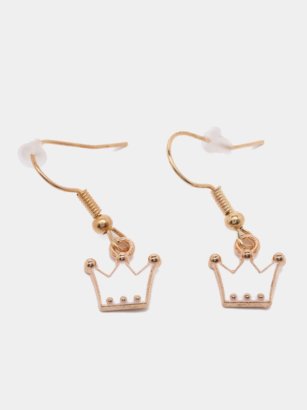 Сережки женские с подвеской, в форме короны