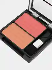 Кораллово-розовый румяна сухие для лица, двухцветные, с аппликатором