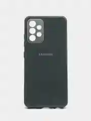 Тёмно-зелёный чехол Samsung Galaxy A32 4G твердый пластиковый глянцевый под стекло Самсунг Галакси А32