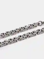 Серебряный браслет мужской, плетение бисмарк