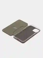 Бордовый чехол-книжка для iPhone 13, экокожа