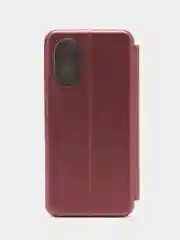 Бордовый чехол-книжка для Huawei nova 8, экокожа