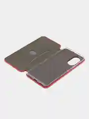 Красный чехол-книжка для Huawei nova 8, экокожа