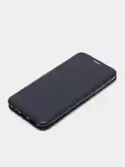 Темно-синий чехол-книжка для Xiaomi Redmi 8a / Xiaomi Redmi 8 A / 8A / Сяоми редми 8 А / 8А, экокожа