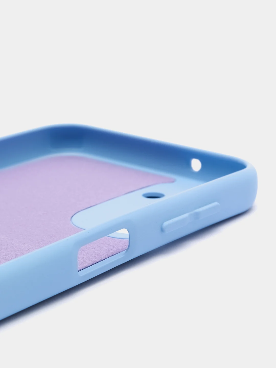 Лавандовый чехол Samsung Galaxy A14 (Самсунг Галакси А14) прозрачный, силиконовый, с подкладом