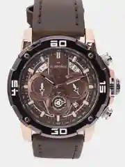 Коричневый мужские наручные часы Naviforce NF9175 с хронографом, в подарочной упаковке