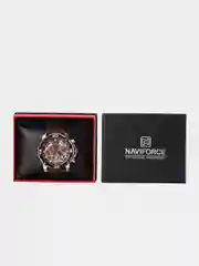Коричневый мужские наручные часы Naviforce NF9175 с хронографом, в подарочной упаковке