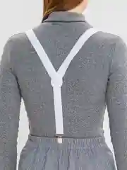 Белый подтяжки, унисекс