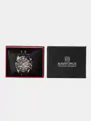 Золотой мужские наручные часы Naviforce 8019T с хронографом, в подарочной упаковке