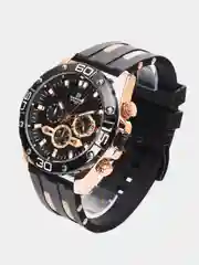 Золотой мужские наручные часы Naviforce 8019T с хронографом, в подарочной упаковке