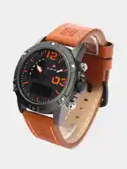 Карамельный мужские наручные часы Naviforce NF9095 с хронографом, в подарочной упаковке