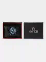 Синий мужские наручные часы Naviforce NF9177 с календарём, в подарочной упаковке