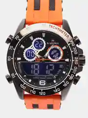 Оранжевый мужские наручные часы Naviforce NF9188T с хронографом, в подарочной упаковке