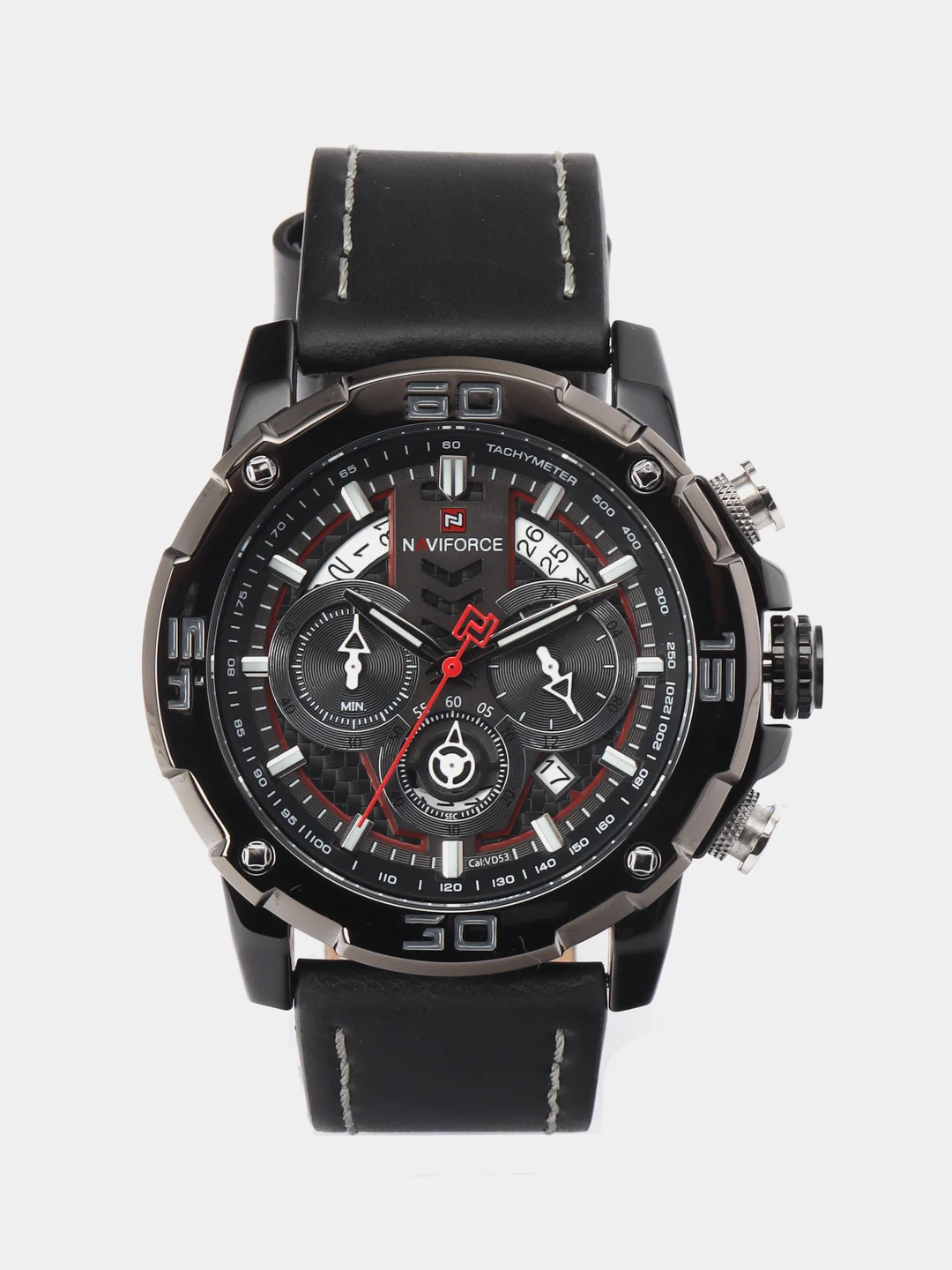 Черный мужские наручные часы Naviforce NF9175 с хронографом, в подарочной упаковке