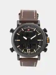 Красный мужские наручные часы Naviforce NF 9135 с календарём, в подарочной упаковке