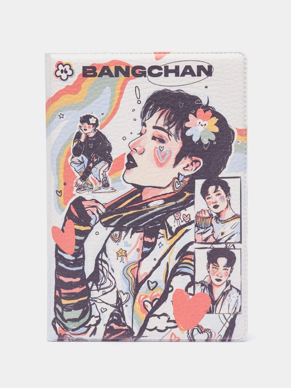 Обложка чехол на паспорт Stray Kids, SKZ - Bang Chan, Банчан