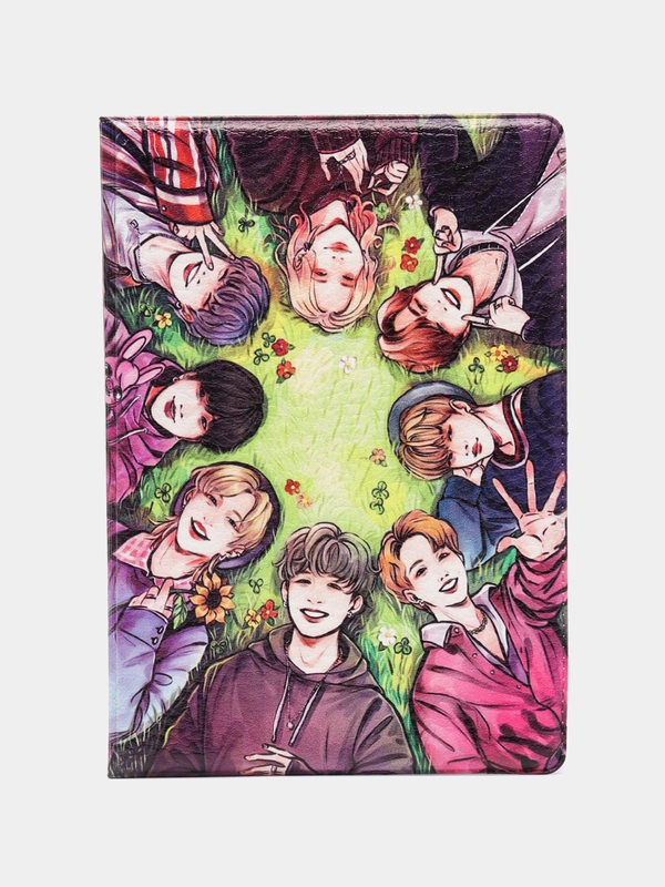 Обложка, чехол на паспорт с kpop принтом Stray Kids, Стрей кидс