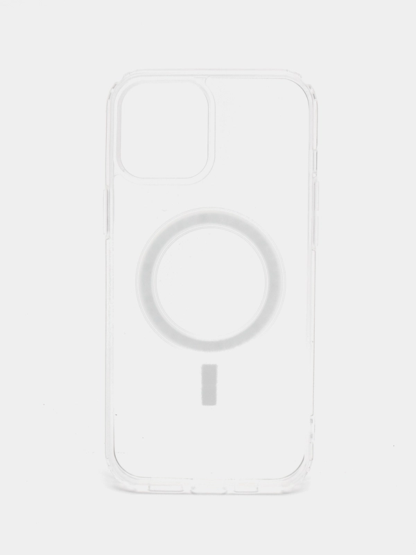 Силиконовый прозрачный противоударный чехол для iPhone, от X до 14 Pro Max, с MagSafe