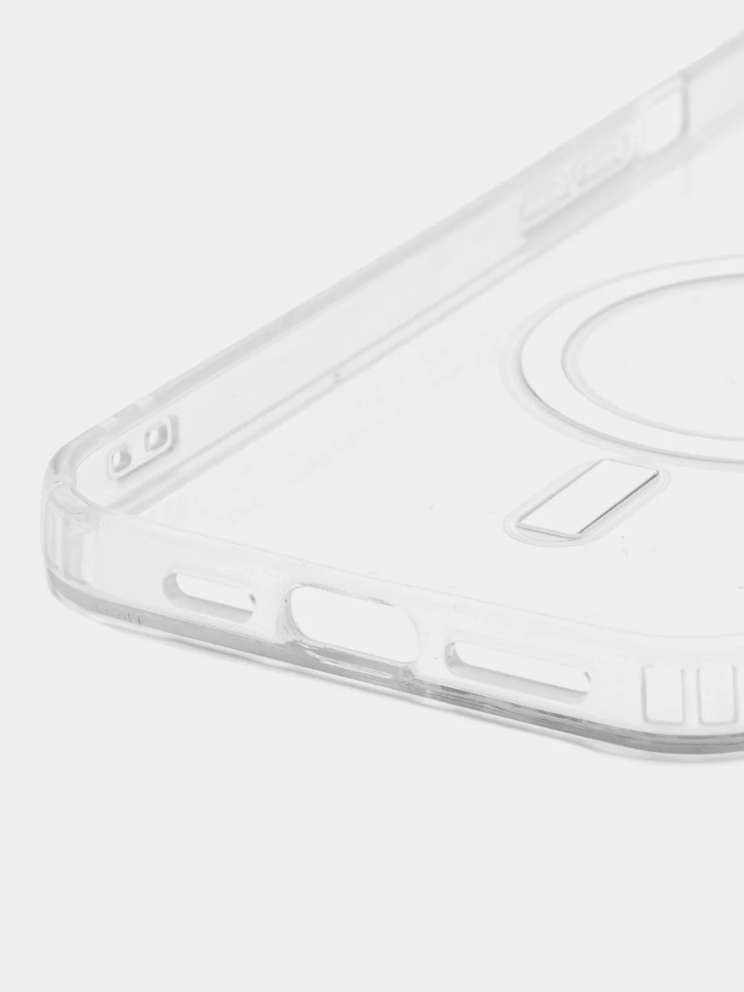 Силиконовый прозрачный противоударный чехол для iPhone, от X до 14 Pro Max, с MagSafe