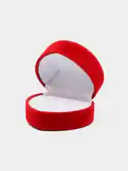 Футляр коробка бархатный под кольцо / Коробочка подарочная для колец, 5 x 5 х 3, цвет красный