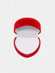 Футляр коробка бархатный под кольцо / Коробочка подарочная для колец, 5 x 5 х 3, цвет красный
