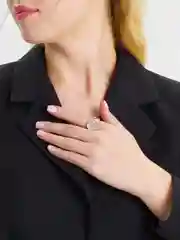 Серебряный кольцо, текстурная форма