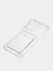 Марсала чехол для Huawei Honor X7a / Хуавей Хонор Х7а прозрачный, с карманом для карты