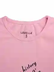 Розовый комплект детский трикотажный, для девочки, футболка и бриджи LOVELLA