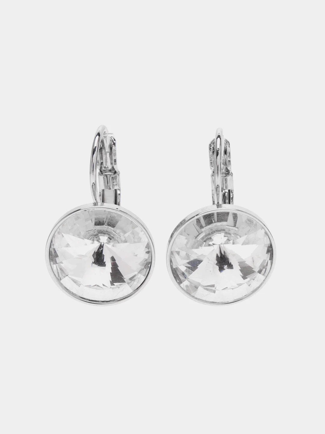 Серебряный женские серьги с кристаллами Swarovski