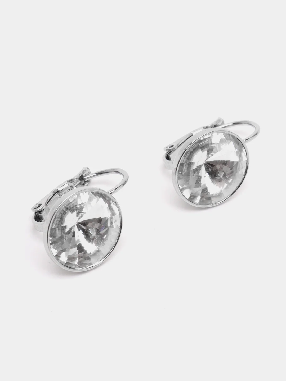 Серебряный женские серьги с кристаллами Swarovski