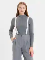 Белый подтяжки, унисекс