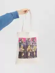 Вишнёвый сумка-шоппер, сумка через плечо, хлопковая сумка K-pop, BTS, BLACKPINK, Stray Kids, TWICE