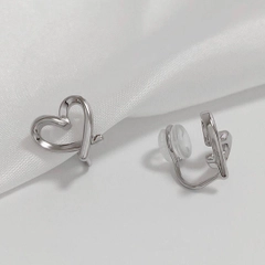 Серьги женские "Сердечко", без пирсинга