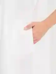 Белый платье хлопковое плотное с цепью