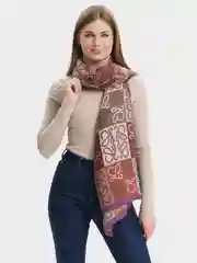 Фиолетовый шарф-платок весенний