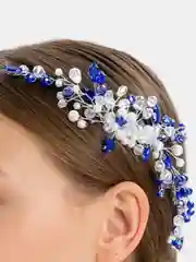 Индиго свадебный гребень