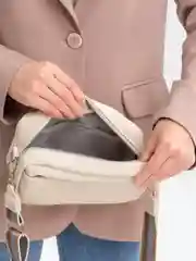 Бежевый сумка женская, маленькая, кожаная, с кармашком