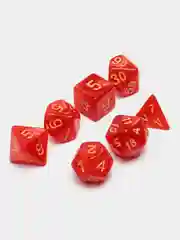 Красный игральные кости-дайсы для настольных и ролевых игр, 7 штук в наборе, Dungeons and Dragons