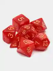 Красный игральные кости-дайсы для настольных и ролевых игр, 7 штук в наборе, Dungeons and Dragons