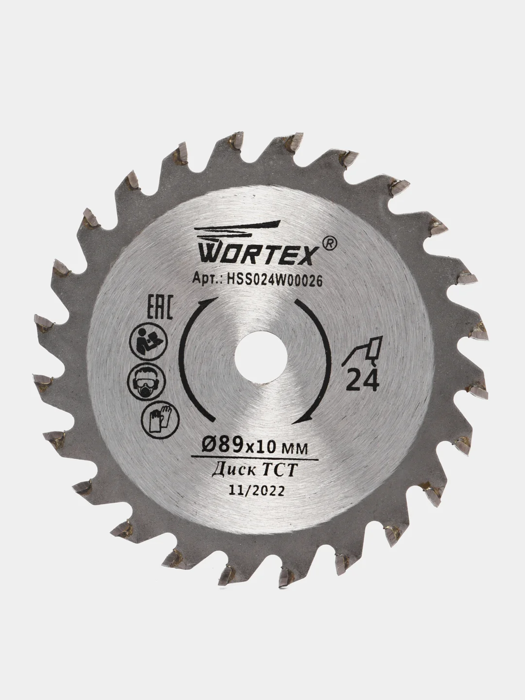 Диск пильный по дереву 89x10 мм 24 зуб. HS S024 W, WORTEX