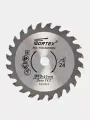 Диск пильный по дереву 89x10 мм 24 зуб. HS S024 W, WORTEX