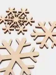 Заготовки для поделок снежинки новогодние, из дерева