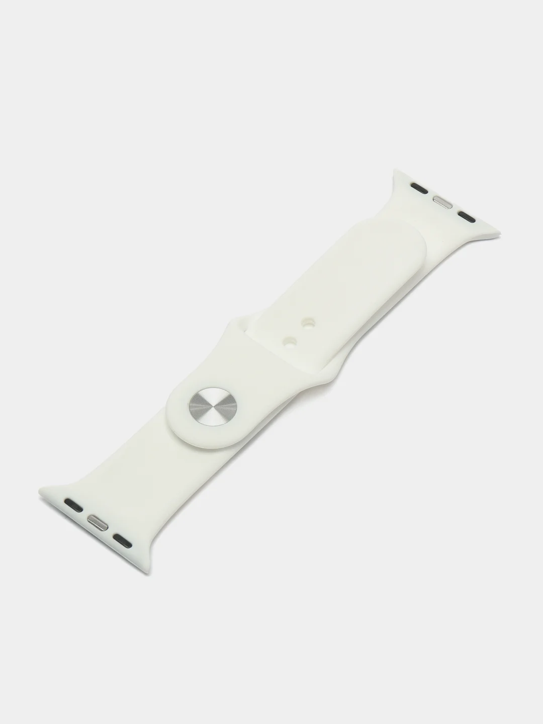 Белый ремешок для Apple Watch 3, 4, 5, 6, SE, 7, 8, ultra, силиконовый