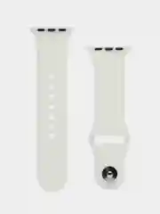 Белый ремешок для Apple Watch 3, 4, 5, 6, SE, 7, 8, ultra, силиконовый