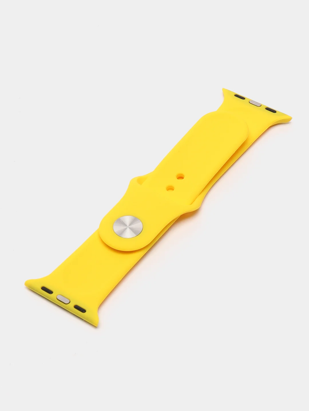 Желтый ремешок для Apple Watch 3, 4, 5, 6, SE, 7, 8, ultra, силиконовый