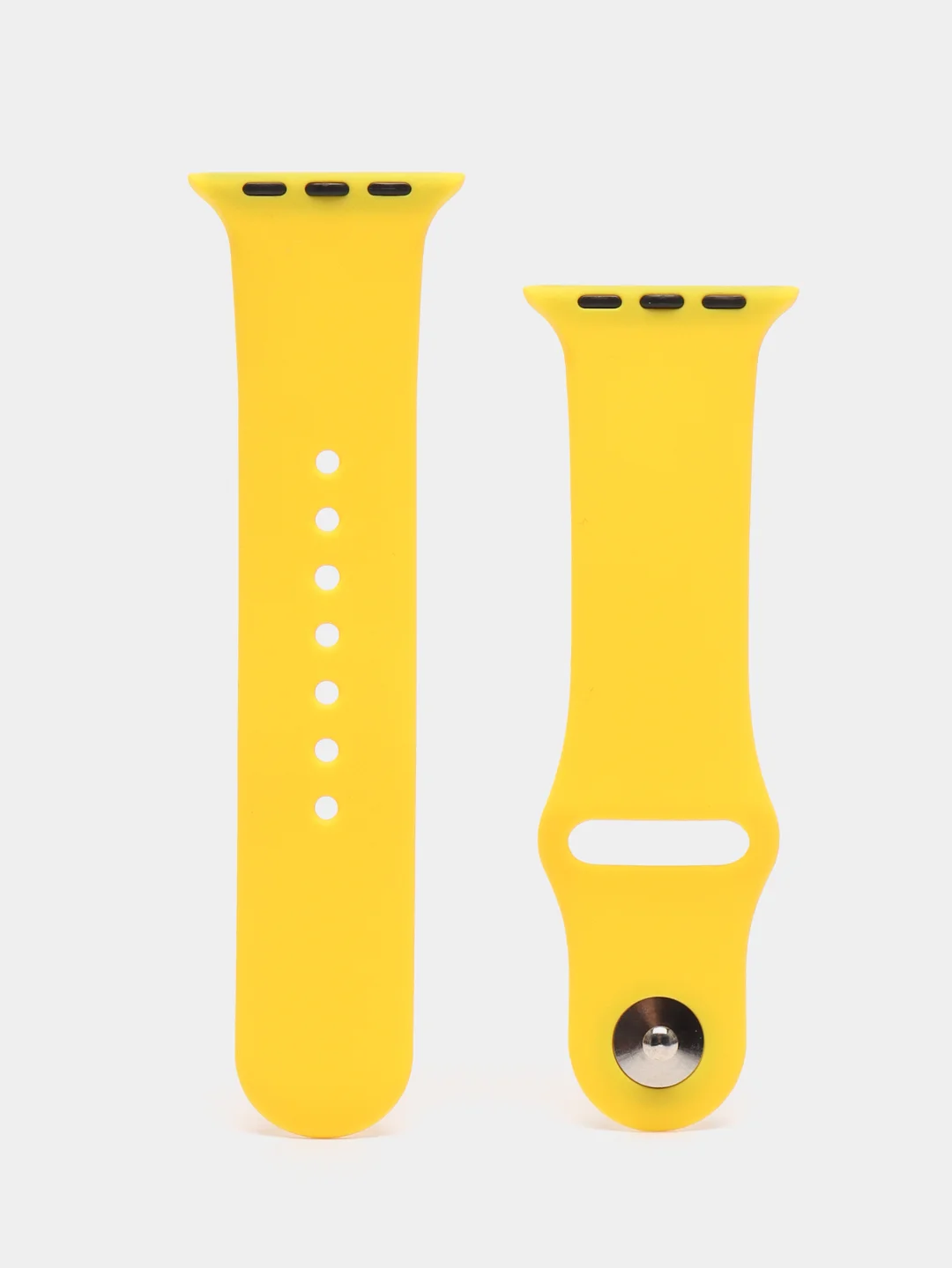 Желтый ремешок для Apple Watch 3, 4, 5, 6, SE, 7, 8, ultra, силиконовый