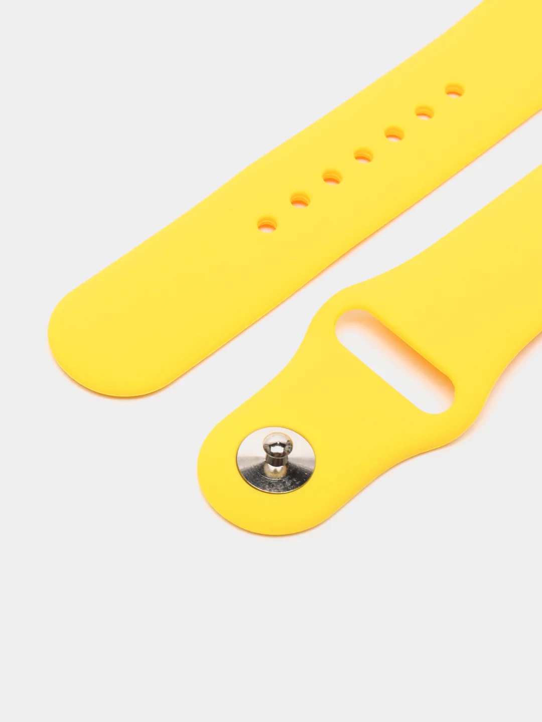 Желтый ремешок для Apple Watch 3, 4, 5, 6, SE, 7, 8, ultra, силиконовый