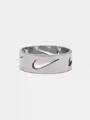 Серебряный кольцо с логотипом "Nike", унисекс, регулируемое, 17 мм
